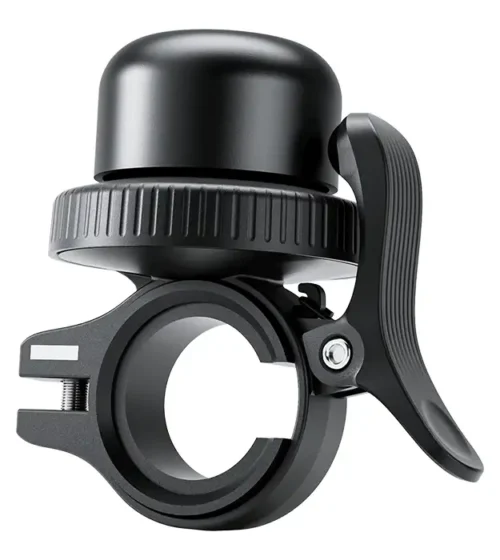 Pametno biciklističko zvono sa ugrađenim Bluetooth trackerom, crne boje, za iOS i Android