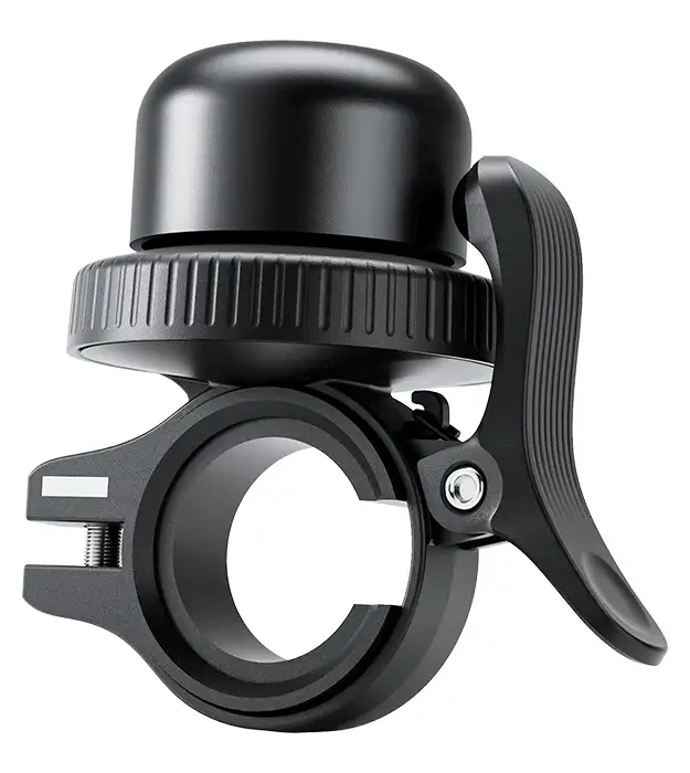 Pametno biciklističko zvono sa ugrađenim Bluetooth trackerom, crne boje, za iOS i Android